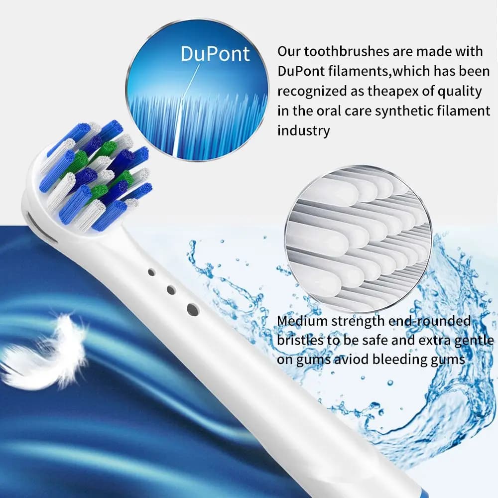 Têtes de brosse de rechange pour brosses à dents électriques Oral B, fil à Action croisée 3D Pro bla