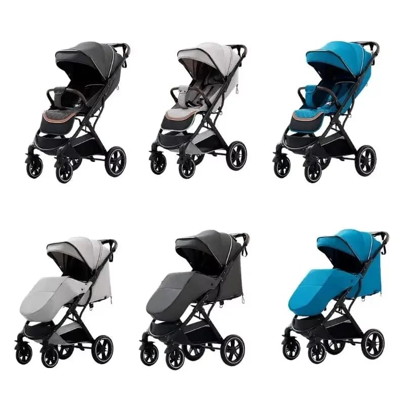Poussette bébé ultra-légère, haute, portable, pour nouveau-né, avec amortisseurs, pour les 0-4 ans