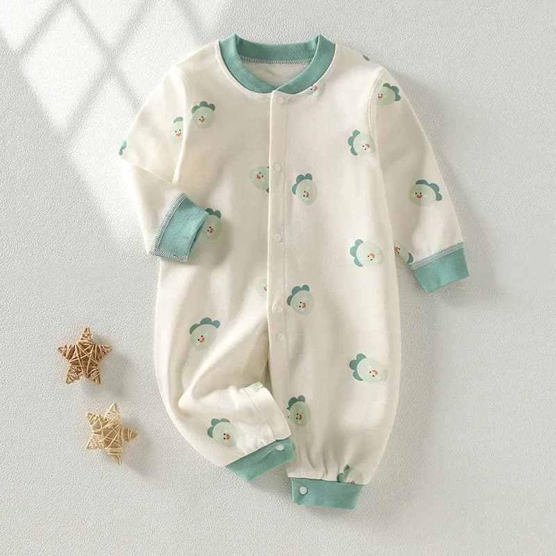 Vêtements d'automne pour bébé, 100 coton, sous-vêtements pour nouveau-né, barboteuse à manches longu