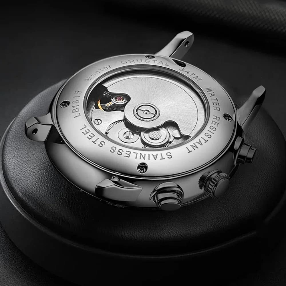 Montres mécaniques pour hommes, montre-bracelet automatique d'affaires, en acier inoxydable, lumineu