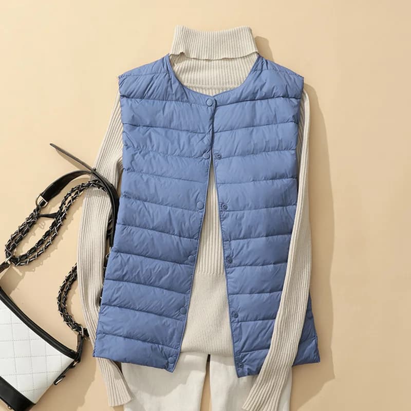 SEDUTMO-Veste matelassurera en duvet de canard ultra légère pour femme, veste chaude, gilet basique,