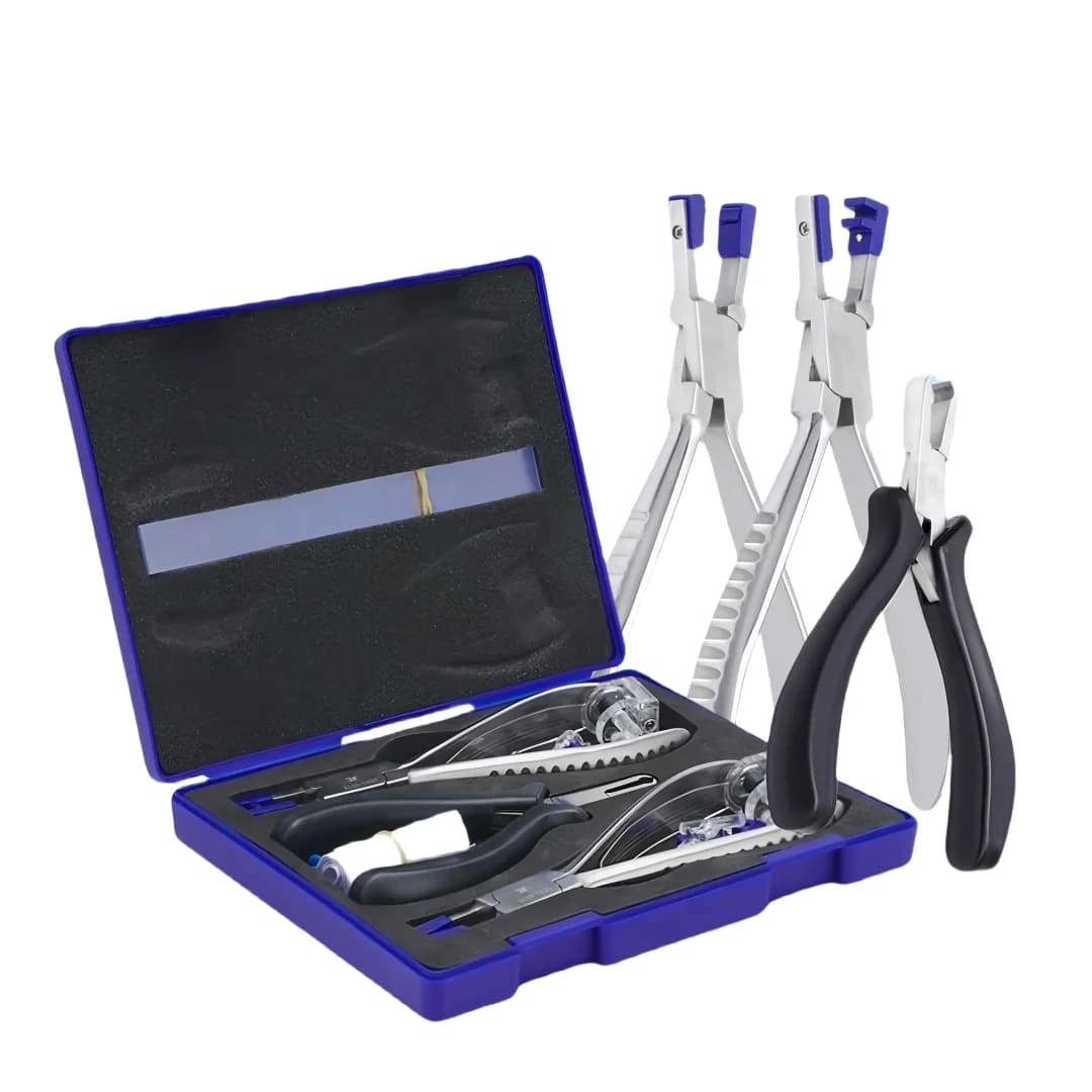 Kit de réparation de lunettes sans monture professionnel 3T – 3 pinces de précision avec localisateu