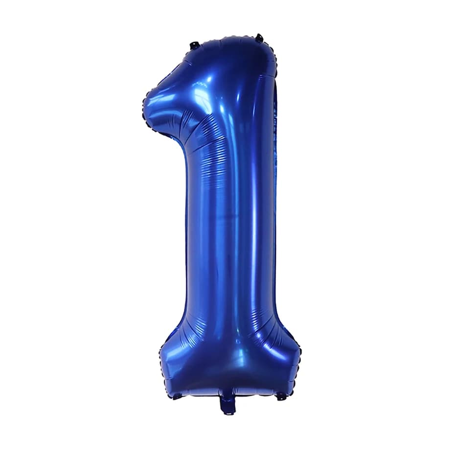 Ballon en aluminium bleu foncé de 40 pouces 0-9 Globos numériques pour enfants, décoration de fête d
