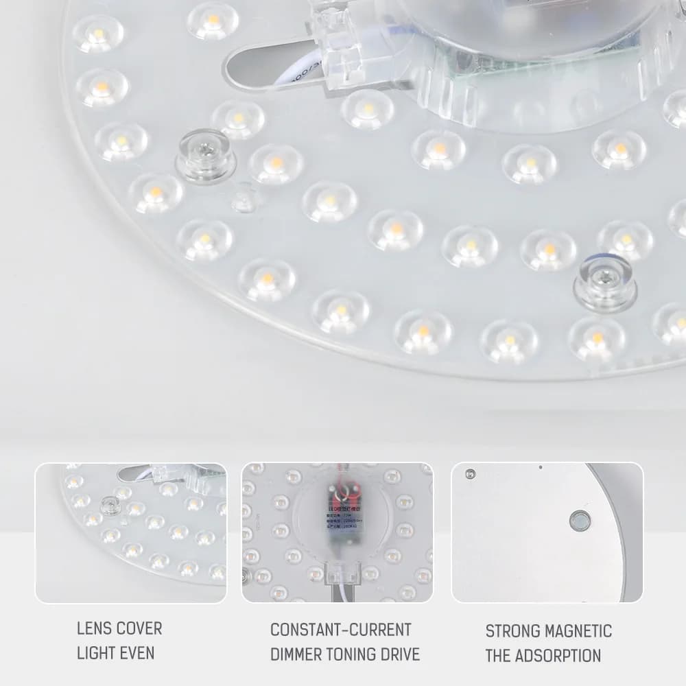 Anneau lumineux LED pour panneau circulaire, panneau de plafond rond, AC 220V, 230V, 240V, SMD, 50W,