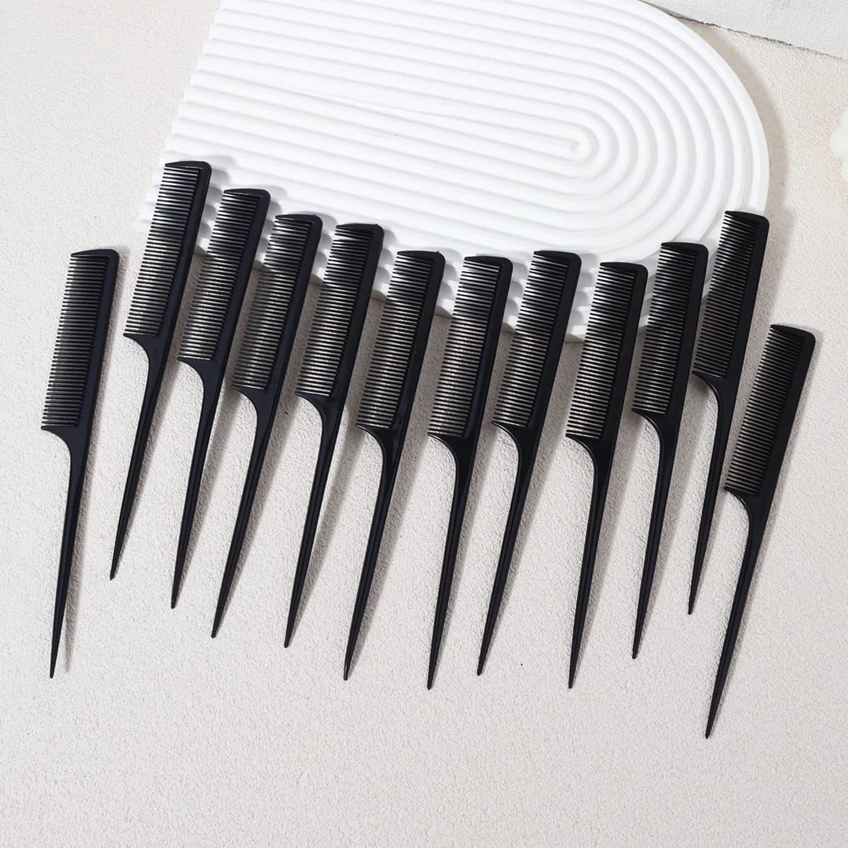 Ensemble de peignes à queue de souris 12 pièces, peigne à teinture pour cheveux, peigne à queue poin