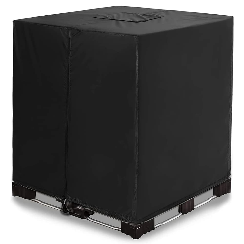 Housse fourre-tout IBC à fermeture éclair 210D, matériau en tissu oxford noir et vert pour réservoir