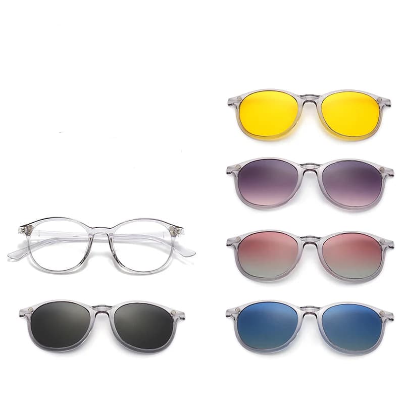 VCKA-Lunettes de soleil pour myopie pour femme, montures transparentes, lunettes polarisées, lunette