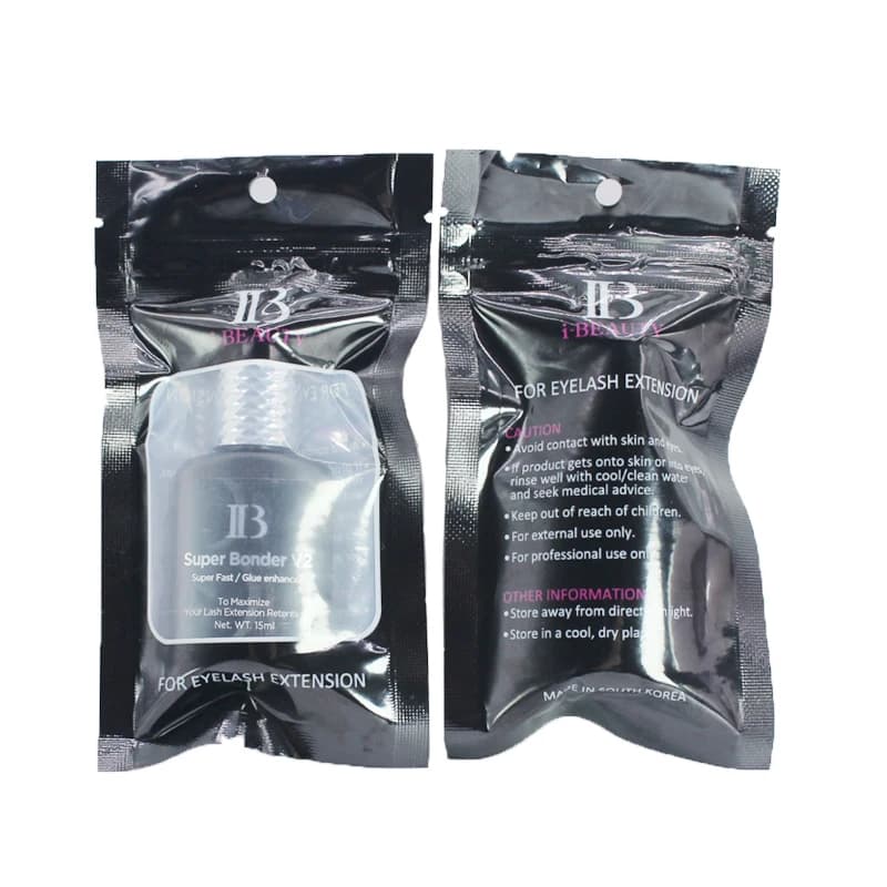 Agent de fixation de durcissement Transparent IB Super Bonder V2, 15ml, pour Extensions de cils, pri