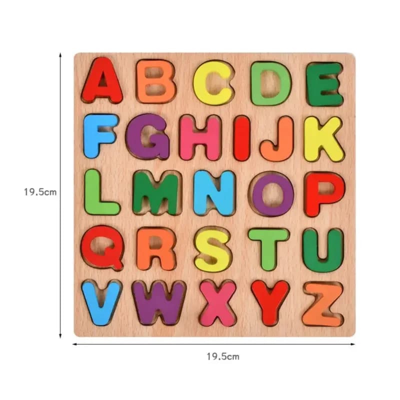 Puzzles en bois avec chiffres et Alphabet colorés, jeu de correspondance Intelligent pour enfants d'
