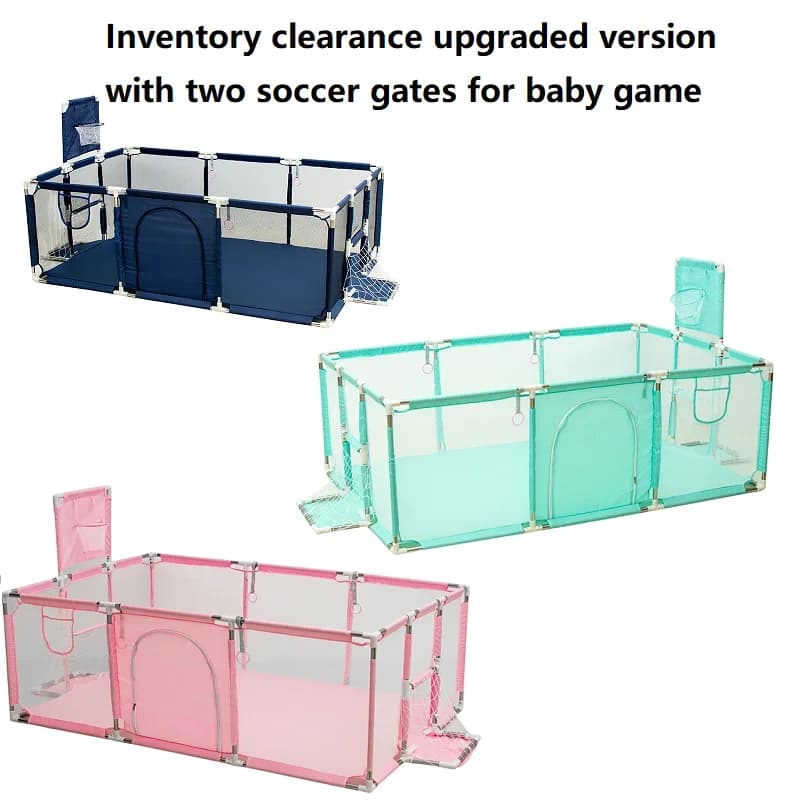 IMBABY Grand parc pour 0 à 6 ans – Jardin de jeu de sécurité intérieure/extérieure avec rembourrage 