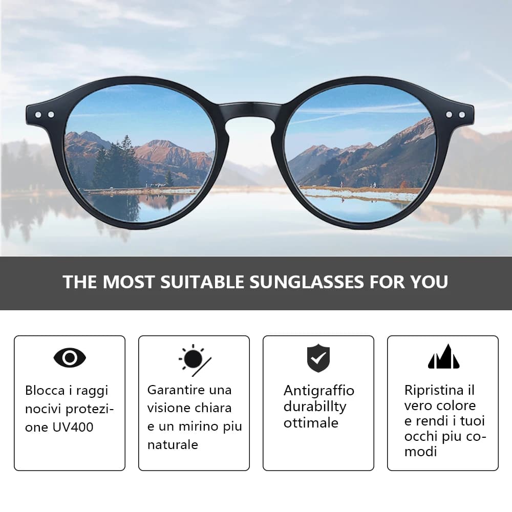 ZENOTTIC rétro lunettes de soleil polarisées 2023 2024 hommes femmes Vintage petit cadre rond lunett