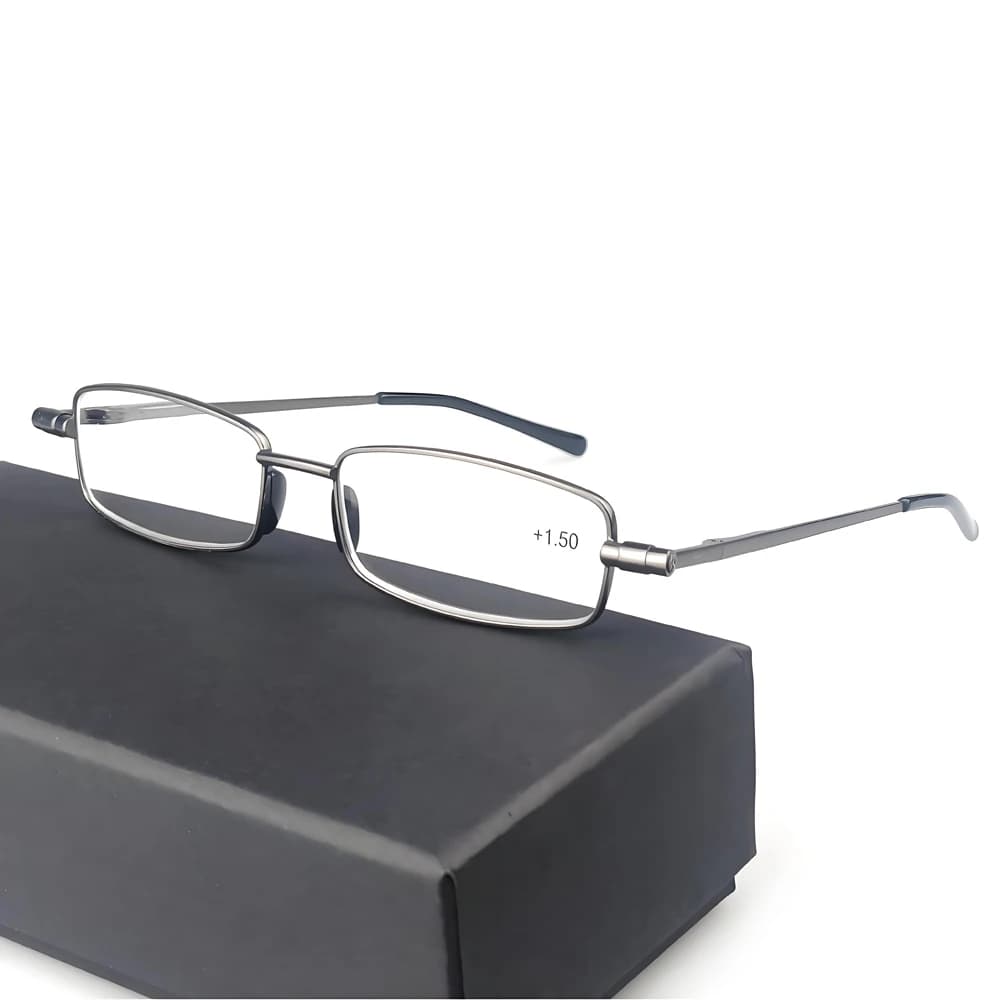 Lunettes de Lecture pour Homme et Femme, Loupes Progressives, Monture Pliable à Bords Complets, Pres