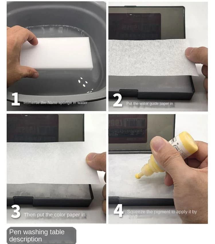 Ensemble de peinture à base d'eau, Palette humide pour peinture à la main, outil de coloration, pigm