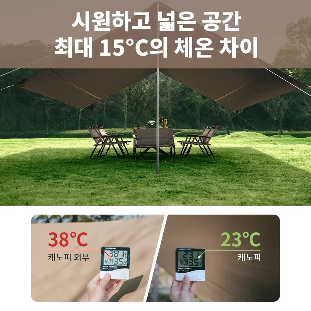 Naturehike Camping abri solaire été 10-12 personnes auvent 17 ㎡   Pare-soleil, parc extérieur, tente