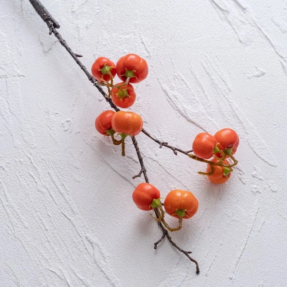 Branches de citrouille artificielles réalistes, faites à la main, élégantes, en mousse, pour arrange