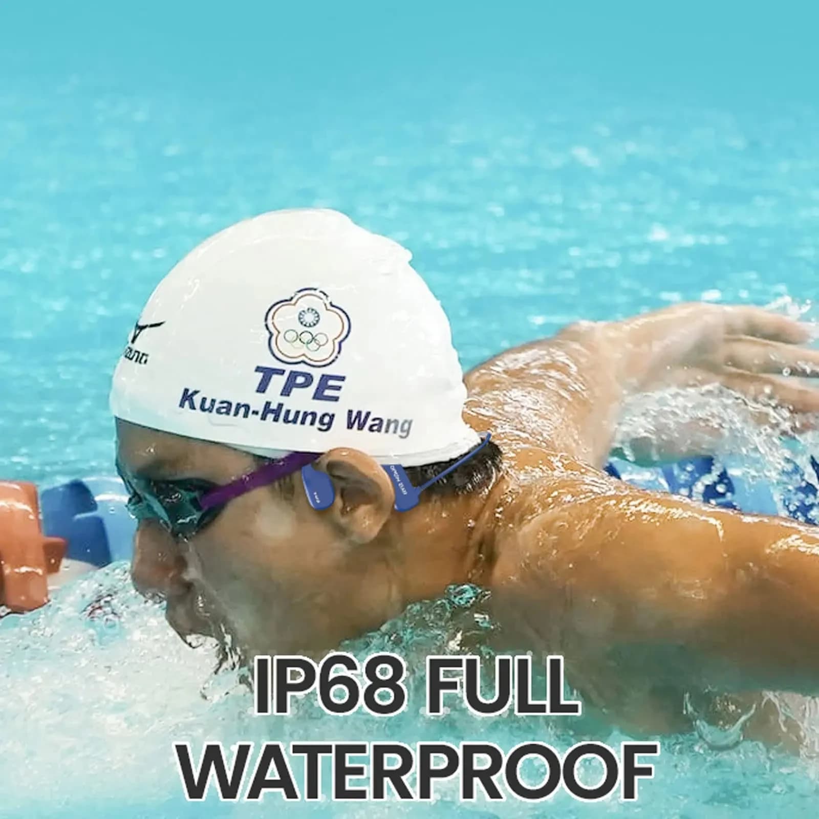PARAMITA 8GB stockage natation casque IP68 étanche Conduction osseuse casque oreille ouverte sans fi
