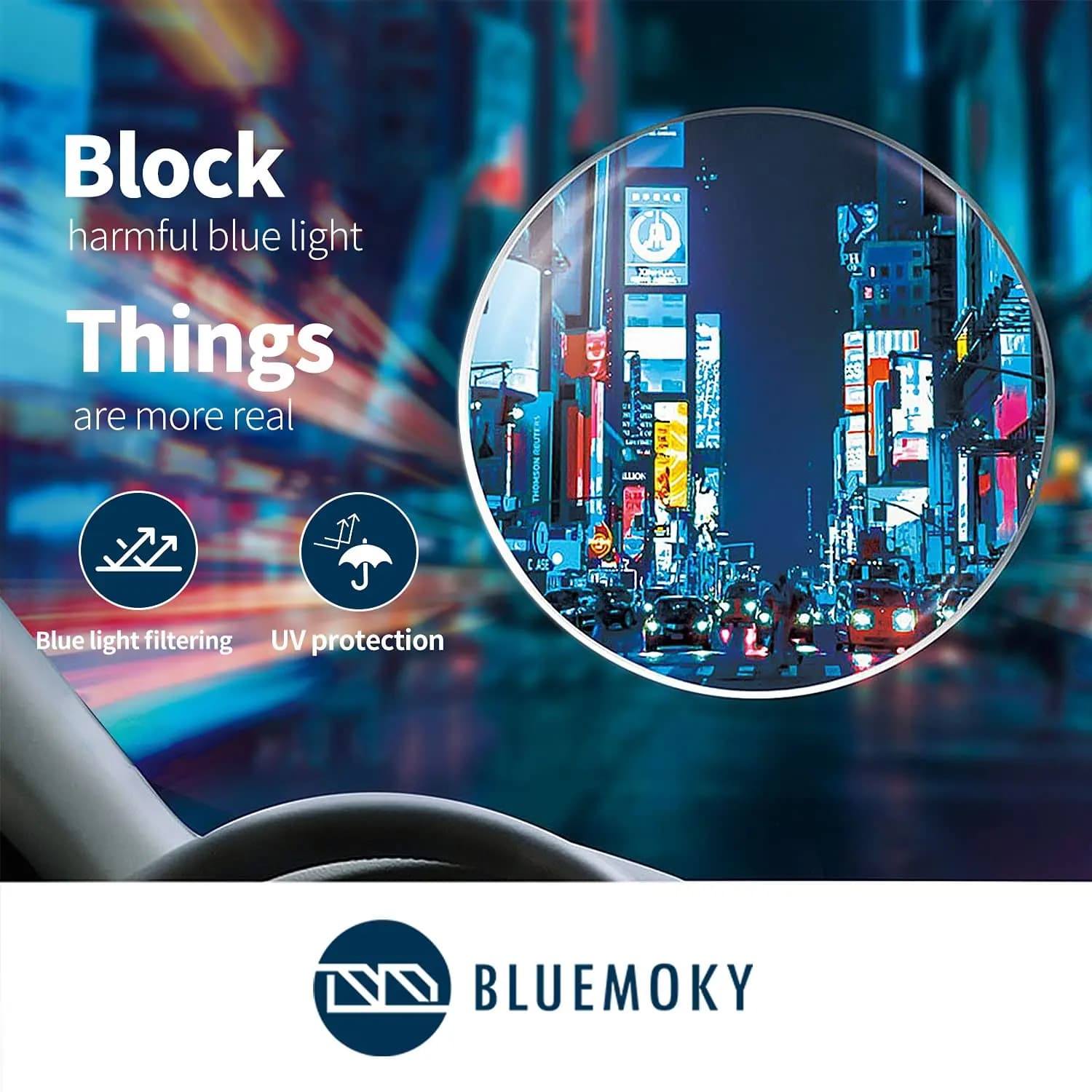 BLUEMOKY – lunettes de lecture Anti-lumière bleue pour hommes, monture carrée, pour ordinateur de je