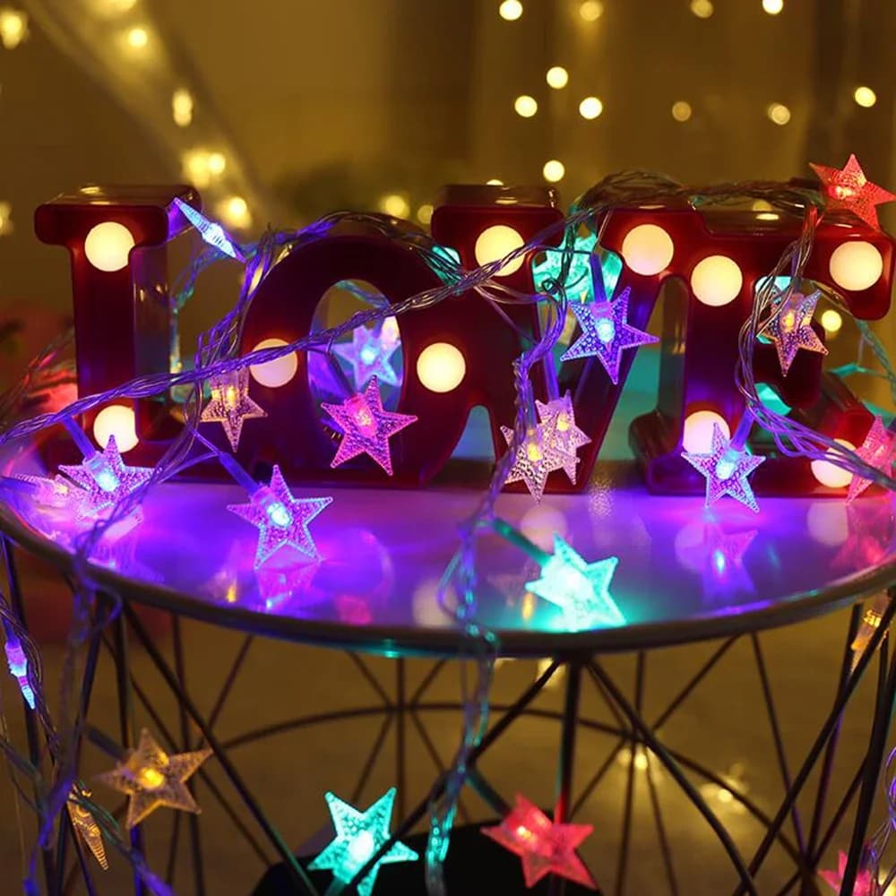 USB batterie puissance étoile chaîne lampe LED fée couronne de noël anniversaire en plein air fête d