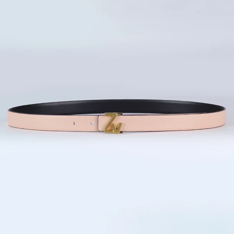 Ceinture de marque en cuir réversible de luxe, largeur 25mm, Design pour femmes et filles, ceinture 