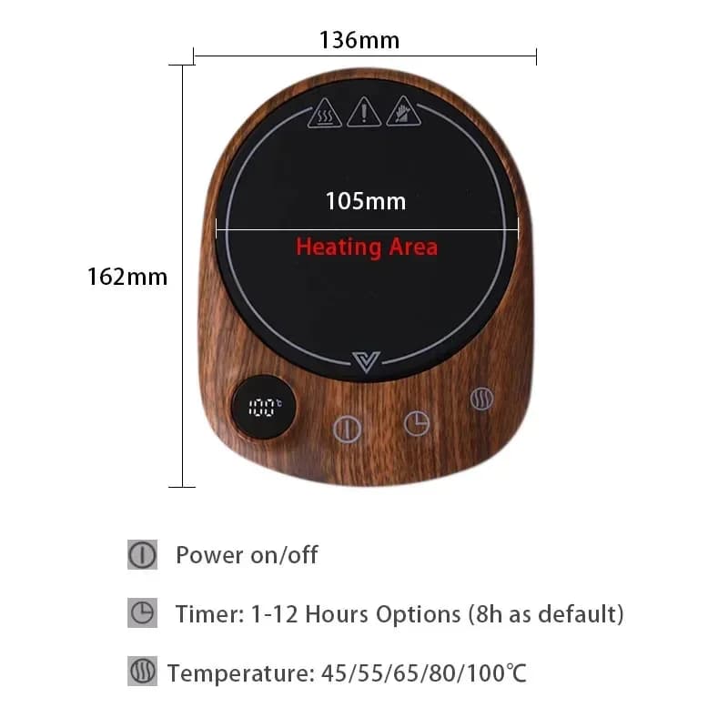 Plaque chauffante électrique pour boissons, 200W, chauffe-tasse intelligent pour thé au lait, café, 