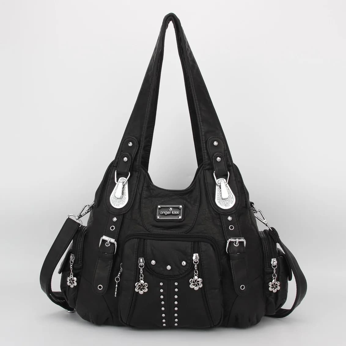 Sac vintage pour femmes, sacs à main tendance en cuir PU, sacs à bandoulière, sacs fourre-tout grand