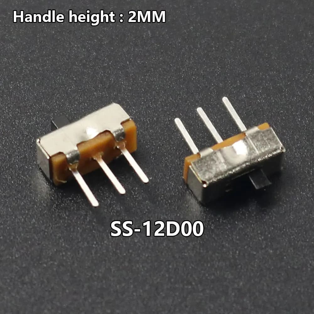 10-100 pièces SS-12D00 interrupteur marche-arrêt Mini interrupteur coulissant 3 broches 1P2T Positio
