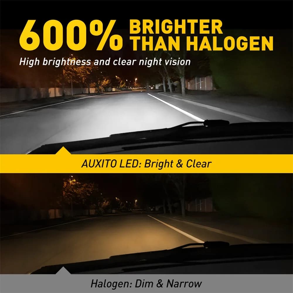 AUXITO 2 pièces 20000LM H4 9003 ampoules de phares LED Canbus sans erreur H4 HB2 LED faisceau Hi/Lo 