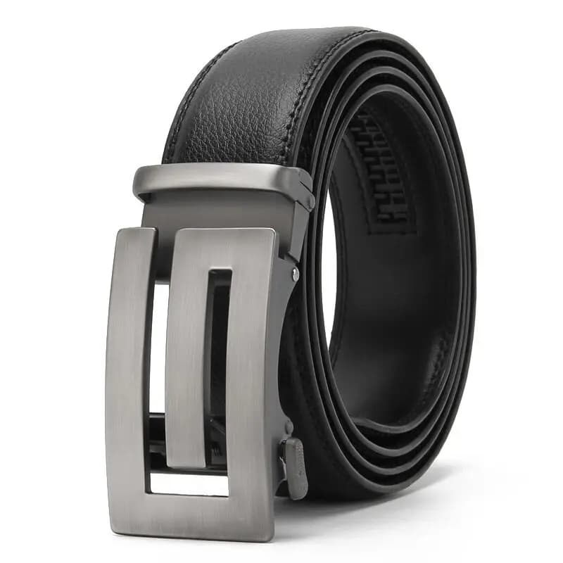 Ceintures hommes boucle automatique conception ceinture en cuir véritable pour hommes de luxe en cui