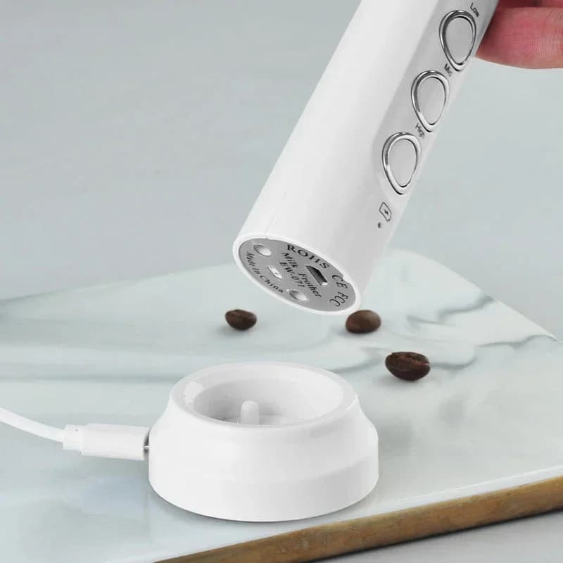 Mousse de lait électrique sans fil, Rechargeable par USB, 3 vitesses, pour Latte, Cappuccino, chocol