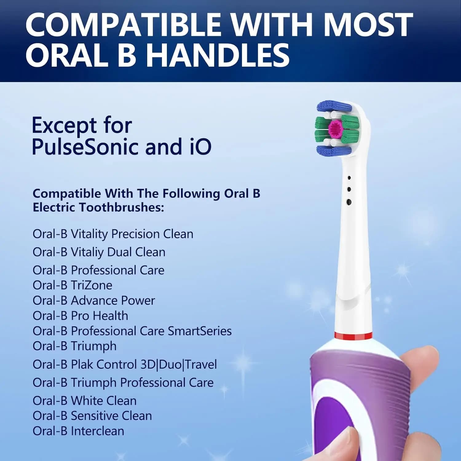 Têtes de brosse de rechange pour brosse à dents électrique Braun Oral B, têtes de brosse à dents bla
