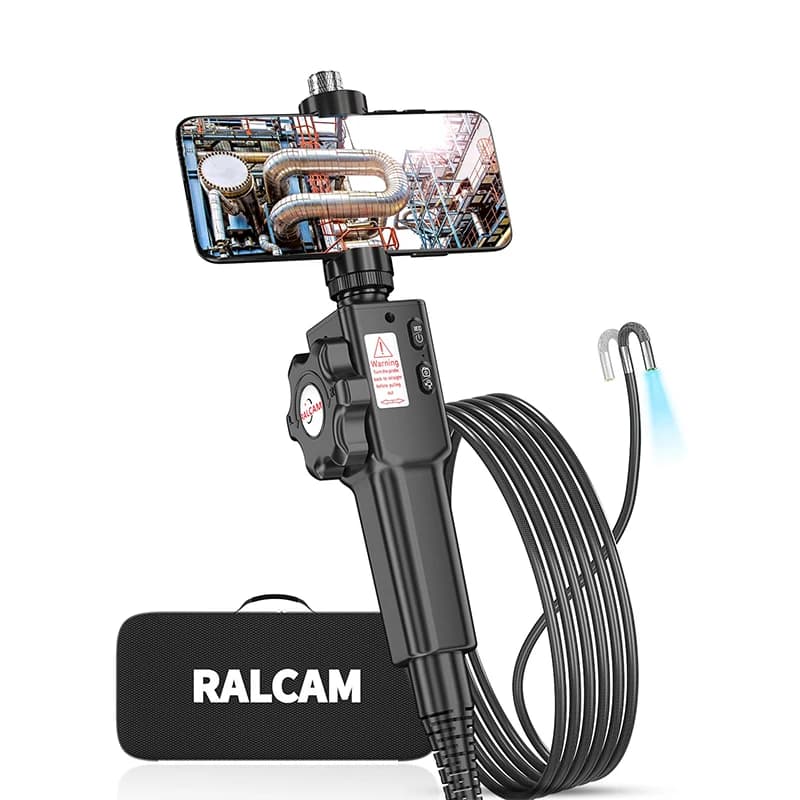 Caméra d'inspection bidirectionnelle avec sonde orientable pour la mécanique, endoscope articulé, ca