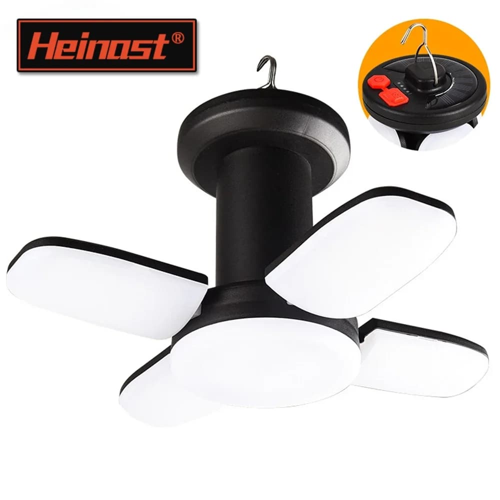 Éclairage extérieur LED feuille lampe de Camping accroché d'urgence solaire USB Rechargeable tente C