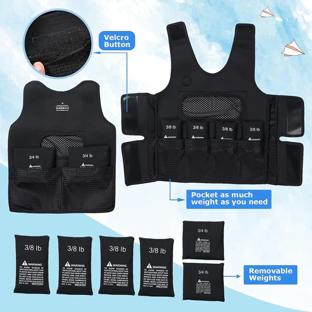 TOPARCHERY-Glaçage lesté pour enfants, glace de compression confortable, poids réglables pour enfant