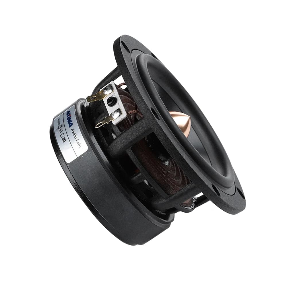 AIYIMA 1 pièce Haut-parleur médium 4 pouces 50W 4 Ohm 8 Ohm, type Bullet, avec bobine 25 mm, dôme en