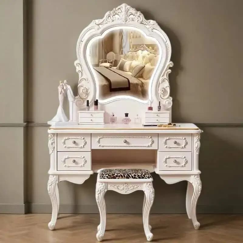 Coiffeuse de maquillage, commodes pour chambre à coucher, organisateur de bureau, coffre au trésor, 