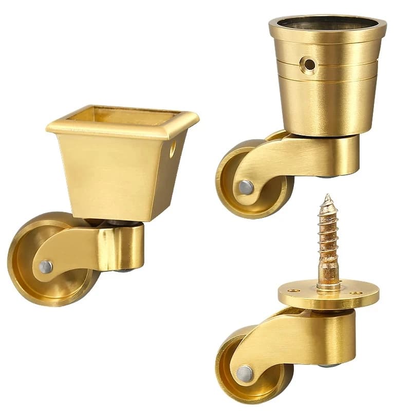 Roues Universelles en Laiton de Plusieurs Tailles, Renforcement Silencieux des Pieds de Meubles, Rou