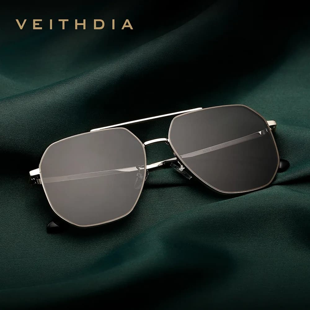 VEITHDIA-Lunettes de soleil vintage polarisées pour homme et femme, verres carrés en nylon, style ré