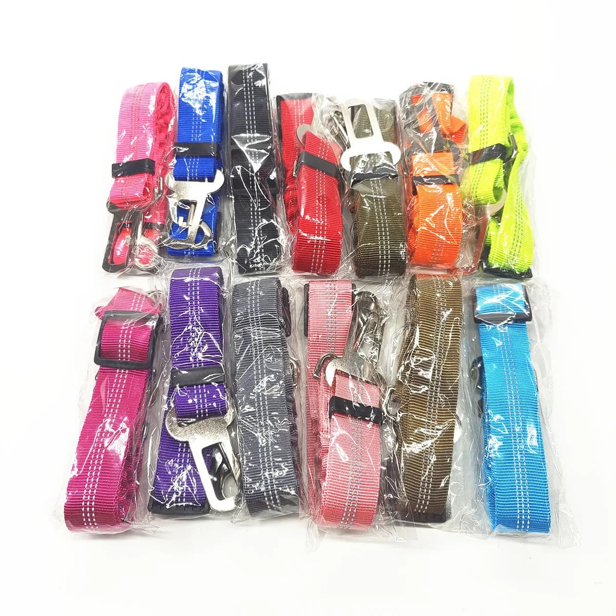Harnais de ceinture de sécurité de voiture réglable pour chiens, coussin réfléchissant en Nylon, éla