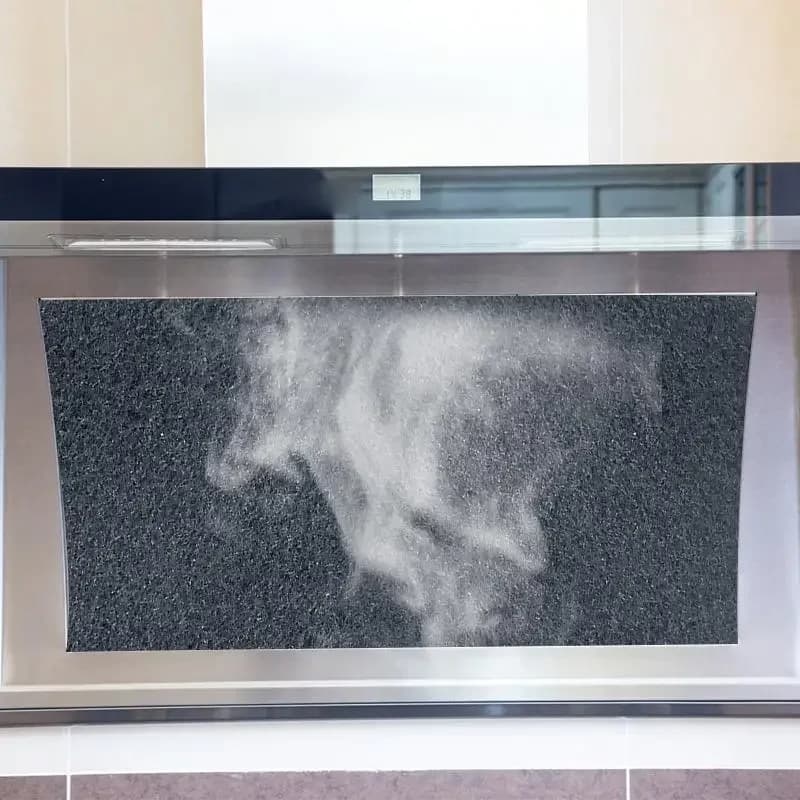 Extracteur de hotte de cuisine noire, filtre à charbon actif en coton pour ventilateur d'échappement