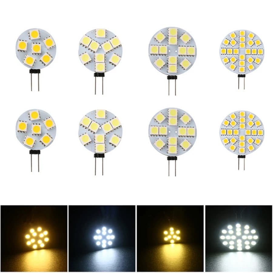 Ampoule Led G4 5050 SMD, lumière CRI90 1W 2W 3W DC 12V 6/9/12/24Led 360 degrés 3000K Wam blanc, lamp