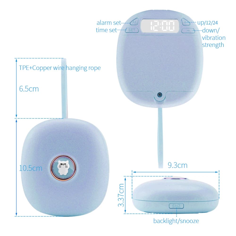 TS-BC670 réveil à vibrations silencieuses étudiants réveil fort artefact créatif mignon animal de co