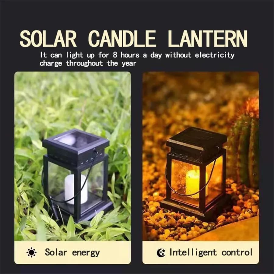 Lanterne Solaire d'Extérieur, Luminaire Décoratif de Paysage, Idéal pour une Pelouse, une Cour ou un