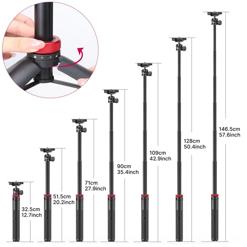 ULANZI TRIPOD MT-44 trépieds Smartphone Vlog trépieds avec chaussure froide support de téléphone pou