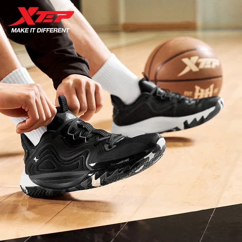 Xtep-Chaussures de basket légères pour hommes, chaussures de sport pratiques, absorbant les chocs, r