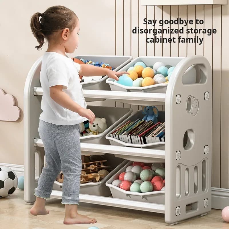 Armoire de rangement pour jouets de bébé, boîte de rangement d'organisation de Classification, bibli