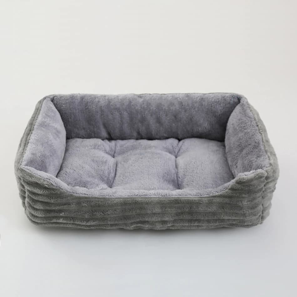 Lit pour chien et chat, niche carrée en peluche, canapé-lit pour chien de taille moyenne et petite, 