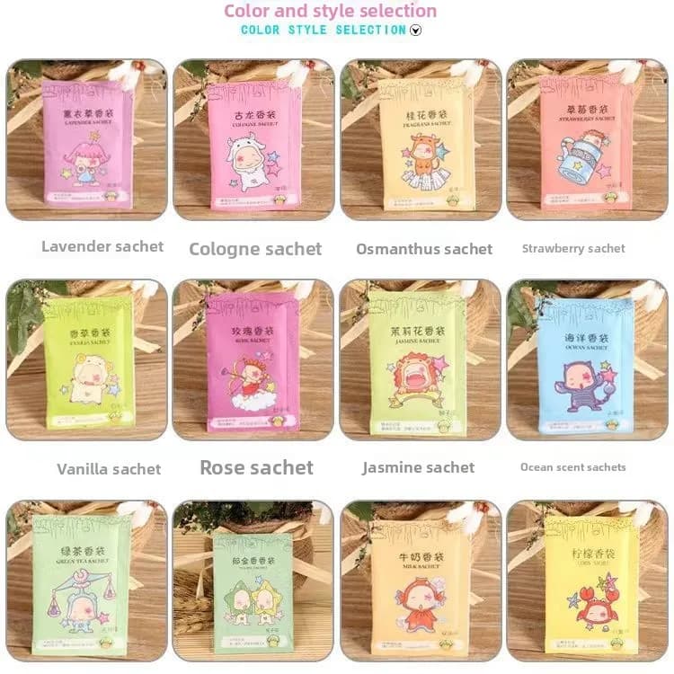 Sachets aromatiques d'intérieur pour voiture et ménage, épices portables, parfum durable pour garde-