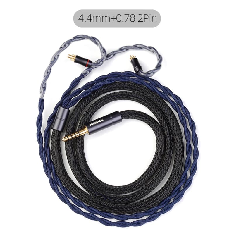NICEHCK DragonScale 7N OCC + câble d'écouteurs mixte en alliage d'argent paladium MMCX 2 broches pou