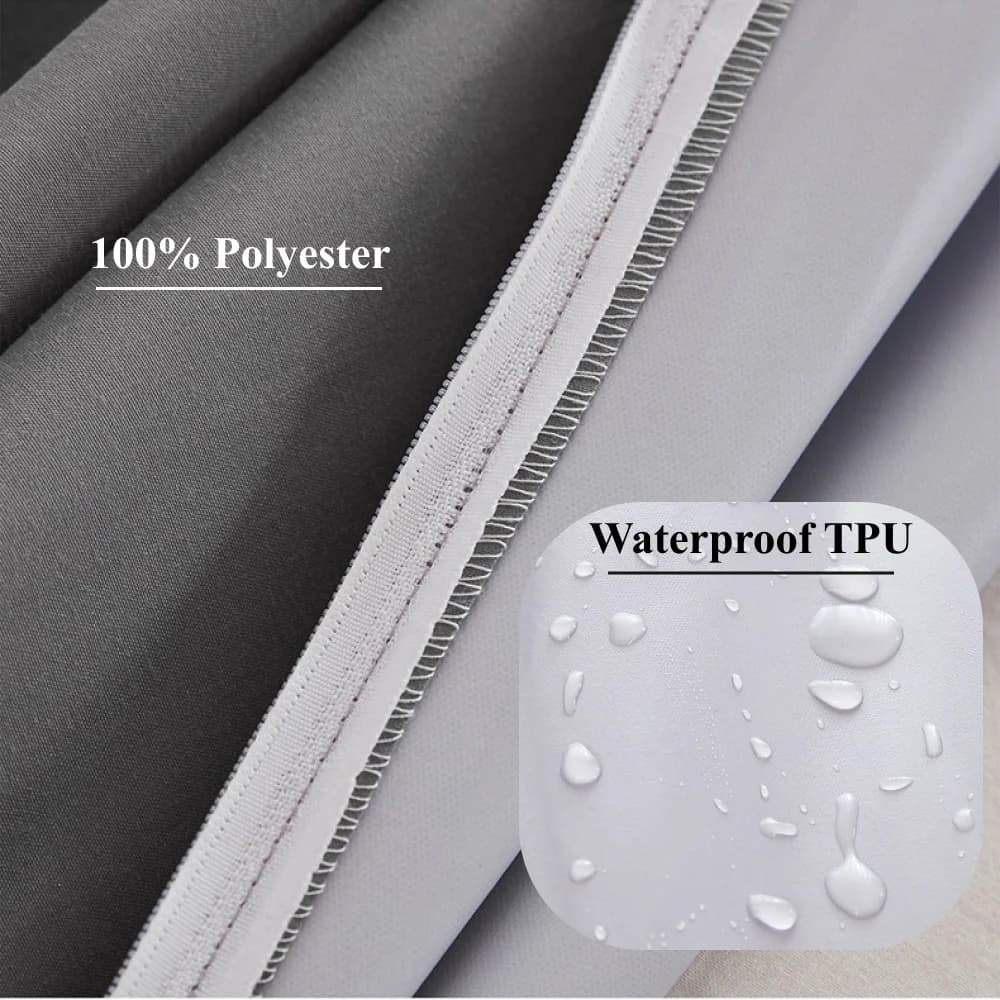 Juste de matelas imperméable entièrement fermée à 6 côtés avec fermeture éclair, drap-housse anti-po