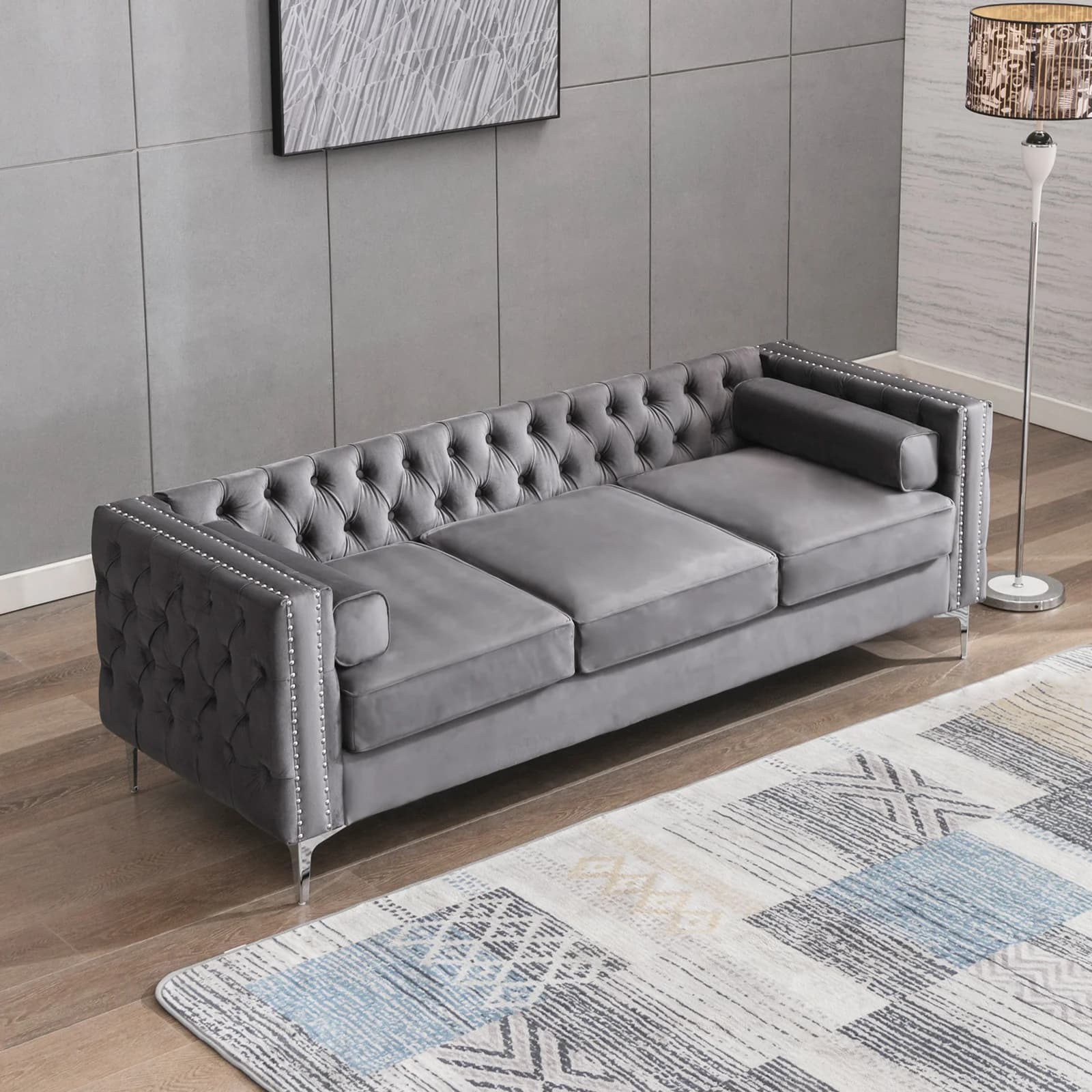 HORGgland O-Ensembles de meubles de salon, canapé sectionnel convertible avec rangement